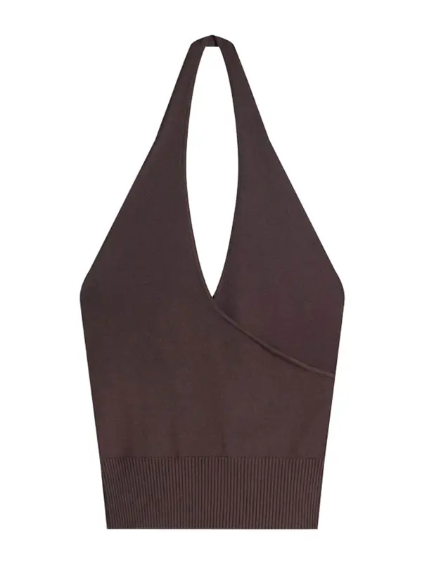 Bershka Bershka Top s naramenicama  smeđa