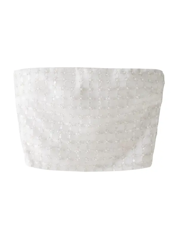 Bershka Bershka Top  srebro / bijela