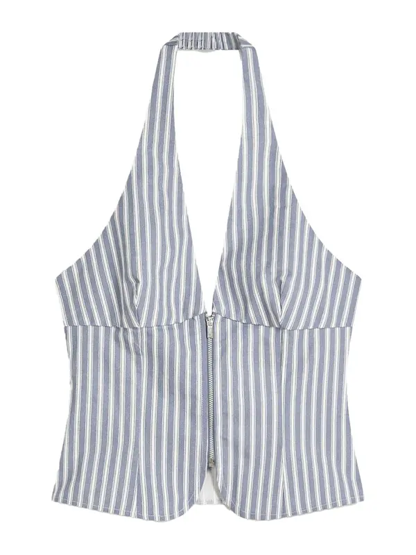 Bershka Bershka Top  tamno plava / bijela