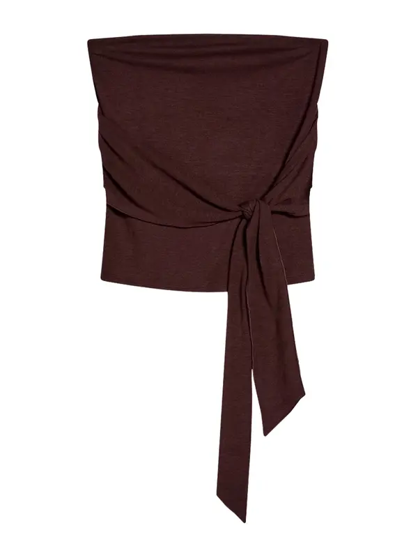 Bershka Bershka Top  tamno smeđa
