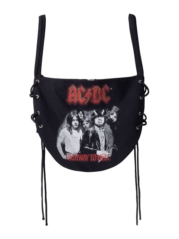 Bershka Bershka Top  žuta / svijetlosiva / crvena / crna