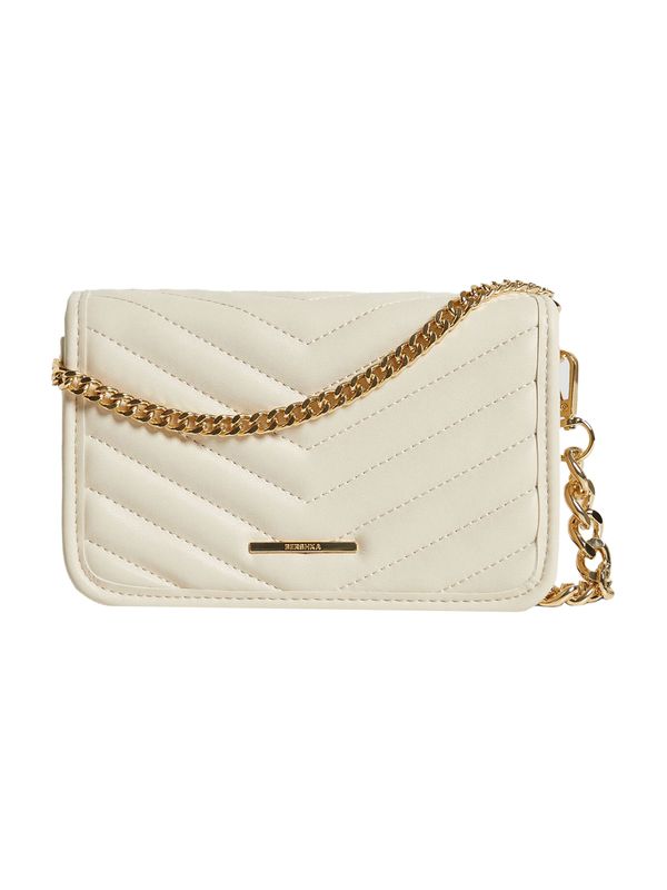 Bershka Bershka Torba za na rame  ecru/prljavo bijela / zlatna