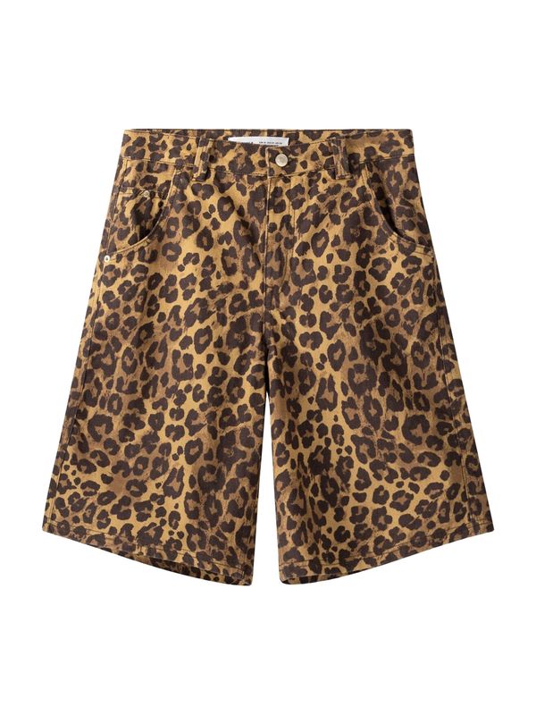 Bershka Bershka Traperice  boja devine dlake (camel) / svijetlosmeđa / tamno smeđa