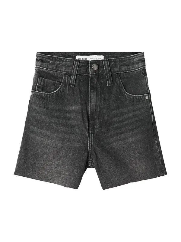 Bershka Bershka Traperice  crni traper / srebro