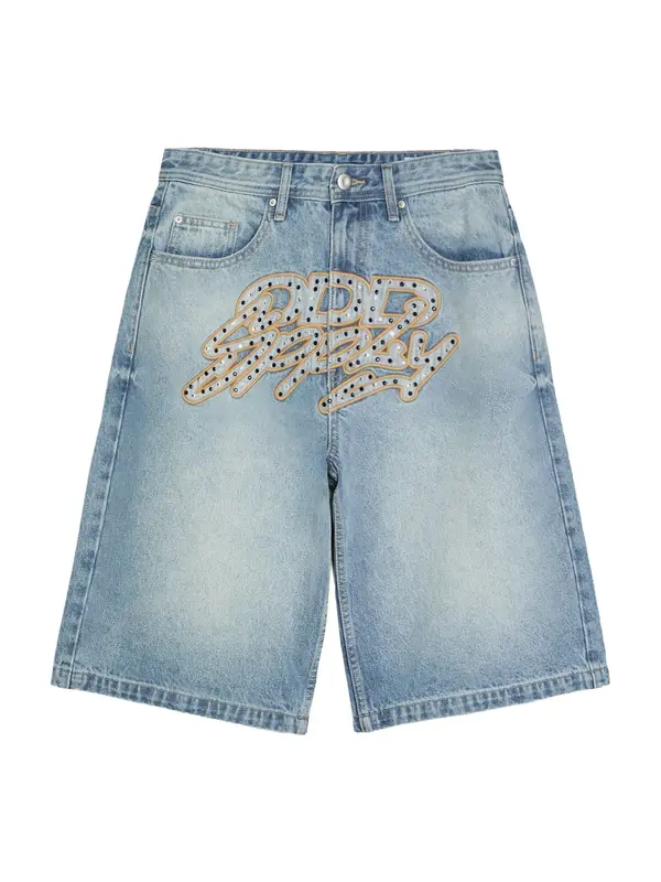 Bershka Bershka Traperice  plavi traper / zeleno smeđa / srebro