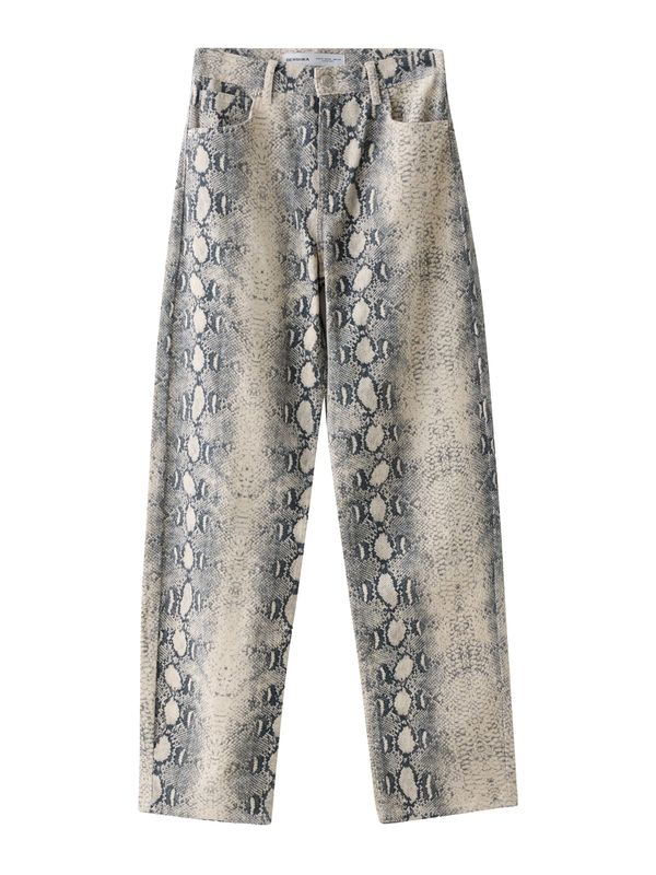 Bershka Bershka Traperice  sivkasto bež / grafit siva