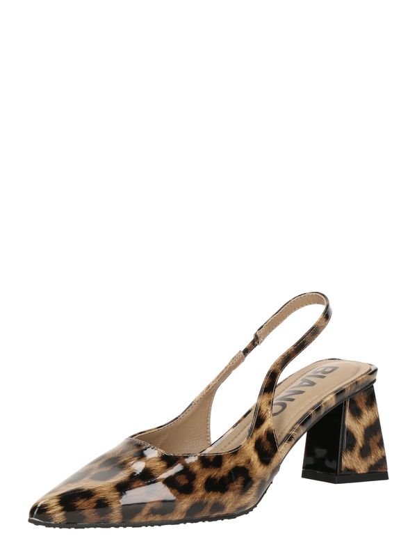 Bianco Bianco Cipele s potpeticom i otvorenom petom 'Maralyn'  svijetlosmeđa / tamno smeđa