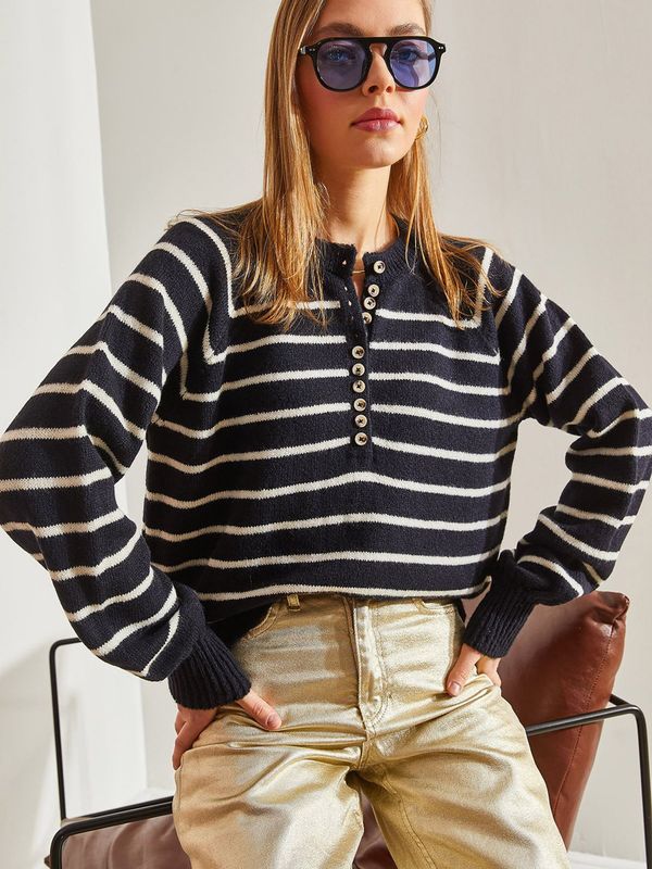 Bianco Lucci Bianco Lucci Pulover  mornarsko plava / bijela