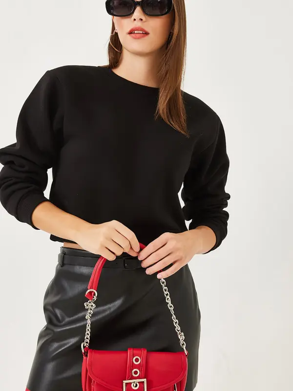 Bianco Lucci Bianco Lucci Sweater majica  crna
