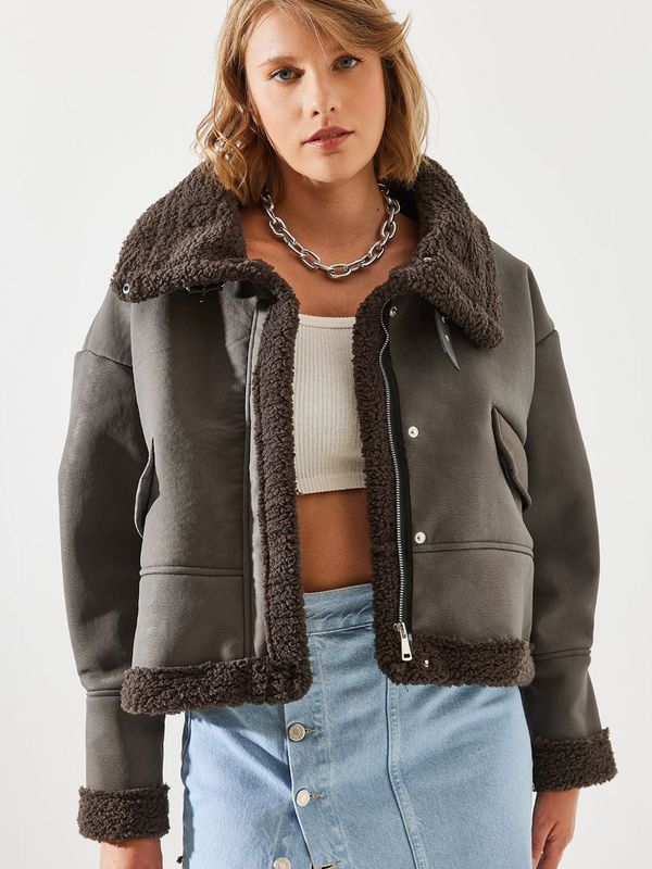 Bianco Lucci Bianco Lucci Zimski kaput  antracit siva