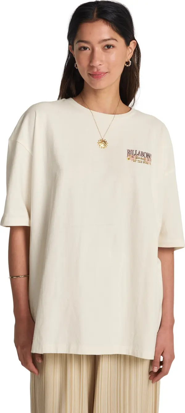 BILLABONG BILLABONG Majica 'Floral Rocker'  svijetloplava / lavanda / marelica / prljavo bijela