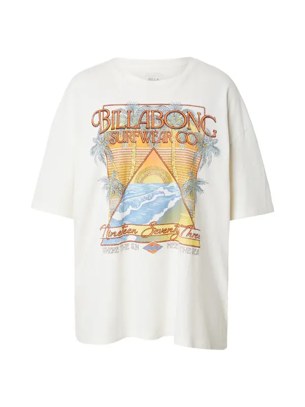BILLABONG BILLABONG Majica 'Sun Meets Sea'  svijetloplava / siva / tamno narančasta / bijela