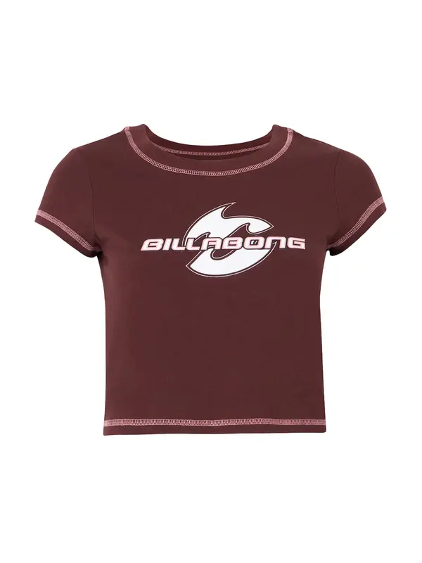 BILLABONG BILLABONG Majica 'SUPALOVE'  čokolada / roza / bijela