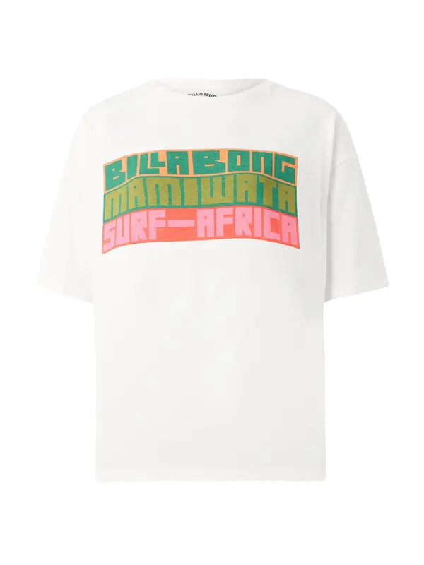 BILLABONG BILLABONG Majica 'SURF AFRICA'  zelena / svijetlonarančasta / roza / bijela