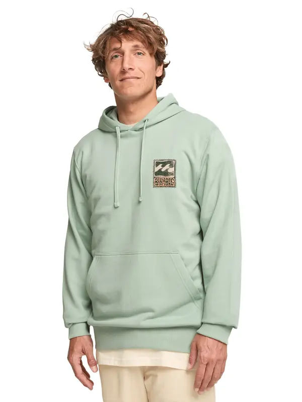 BILLABONG BILLABONG Sweater majica 'Stamp'  smeđa / pastelno zelena / crna