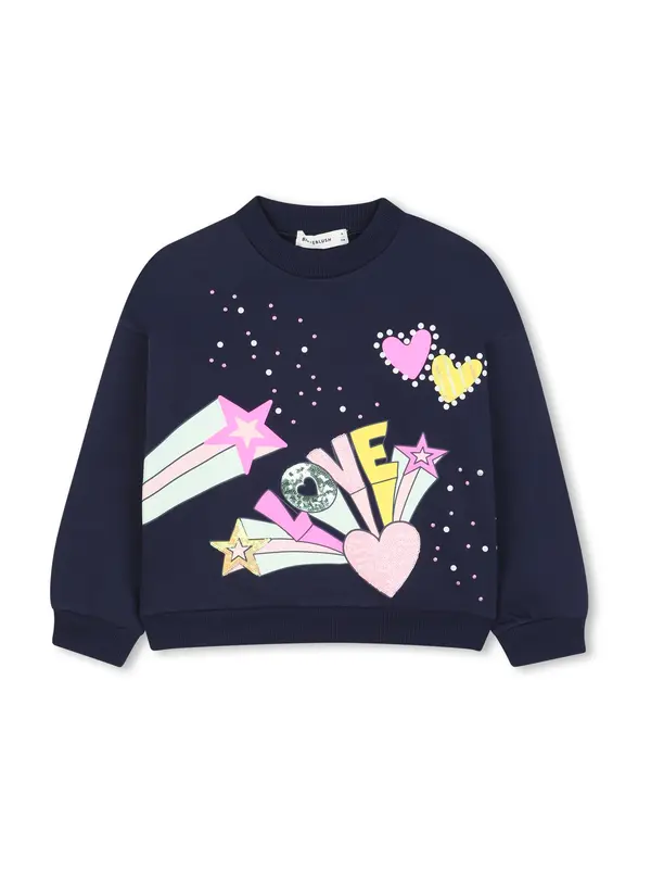Billieblush Billieblush Sweater majica  pastelno plava / tamno plava / žuta / svijetloroza