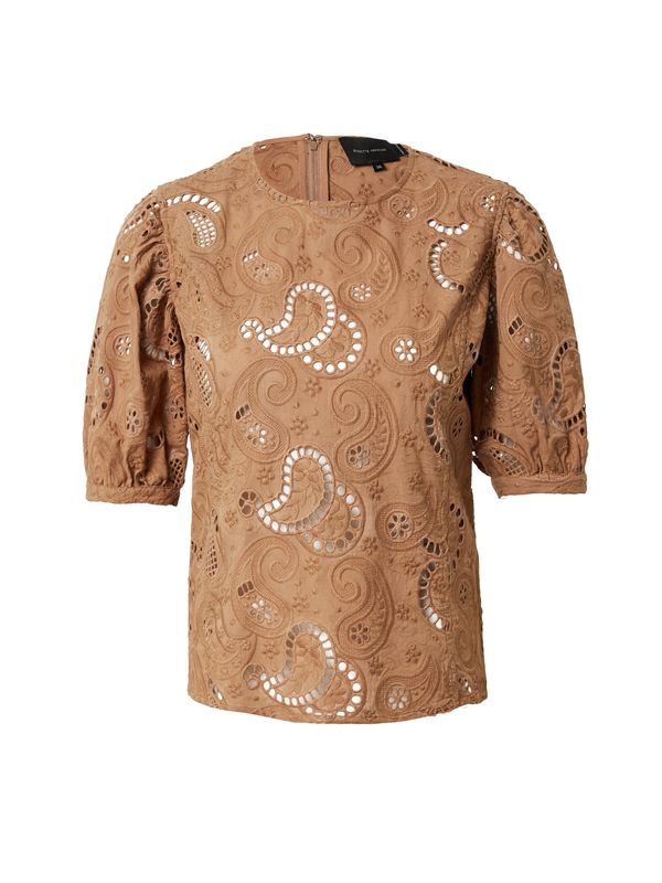 Birgitte Herskind Birgitte Herskind Bluza 'Ida'  boja devine dlake (camel) / ecru/prljavo bijela