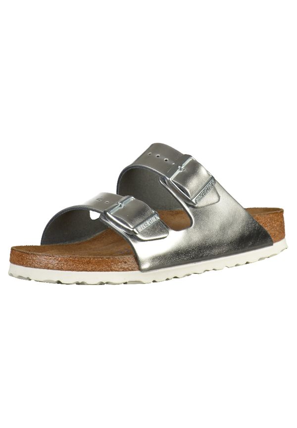 BIRKENSTOCK BIRKENSTOCK Natikače s potpeticom 'Arizona'  srebro