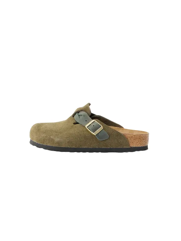 BIRKENSTOCK BIRKENSTOCK Natikače s potpeticom 'Boston LEOI/LEVE'  maslinasta / kraljevski zelena