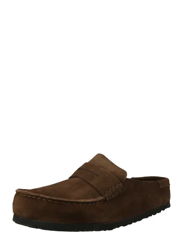 BIRKENSTOCK BIRKENSTOCK Natikače s potpeticom 'Naples'  tamno smeđa