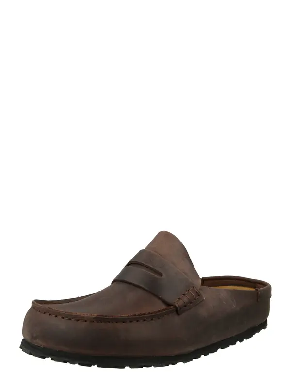 BIRKENSTOCK BIRKENSTOCK Natikače s potpeticom 'Naples Wrapped'  tamno smeđa
