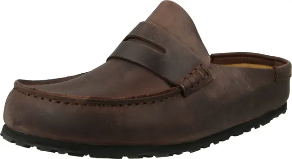 BIRKENSTOCK BIRKENSTOCK Natikače s potpeticom 'Naples Wrapped'  tamno smeđa