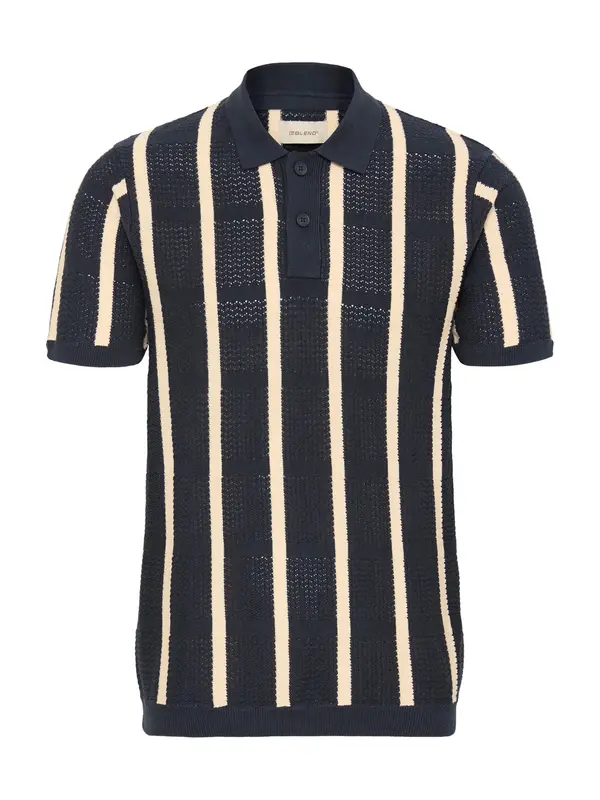BLEND BLEND Majica ' BHDarin Striped '  tamno plava / moka smeđa