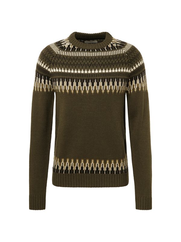 BLEND BLEND Pulover  sivkasto zelena / tamno zelena / crna / bijela