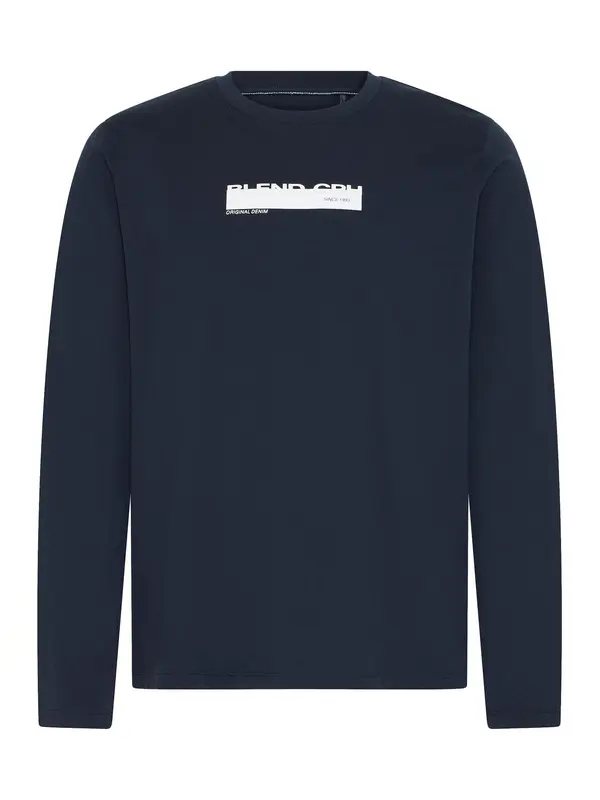 BLEND BLEND Sweater majica 'BHKemuel'  crna / bijela
