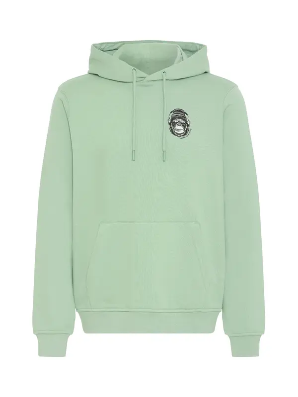 BLEND BLEND Sweater majica 'BHKOA'  svijetlozelena / crna / bijela