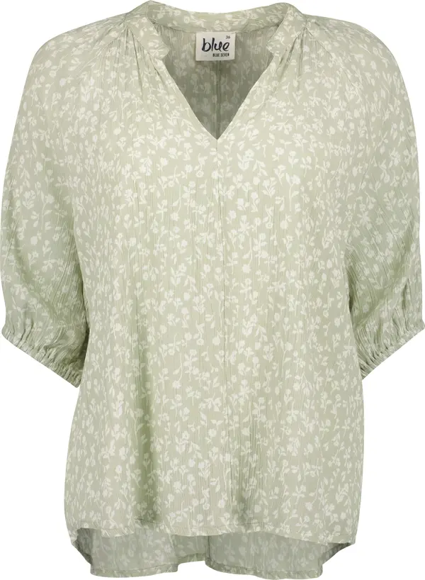 BLUE SEVEN BLUE SEVEN Bluza  pastelno zelena / bijela