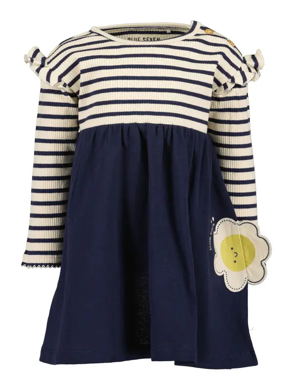 BLUE SEVEN BLUE SEVEN Haljina 'Mini'  morsko plava / žuta / bijela