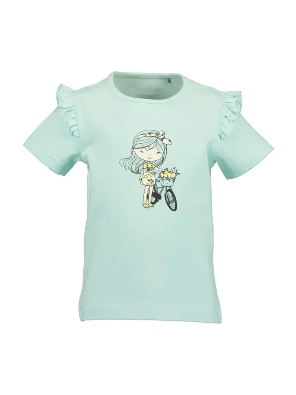BLUE SEVEN BLUE SEVEN Majica  bež / limeta zelena / menta / crna