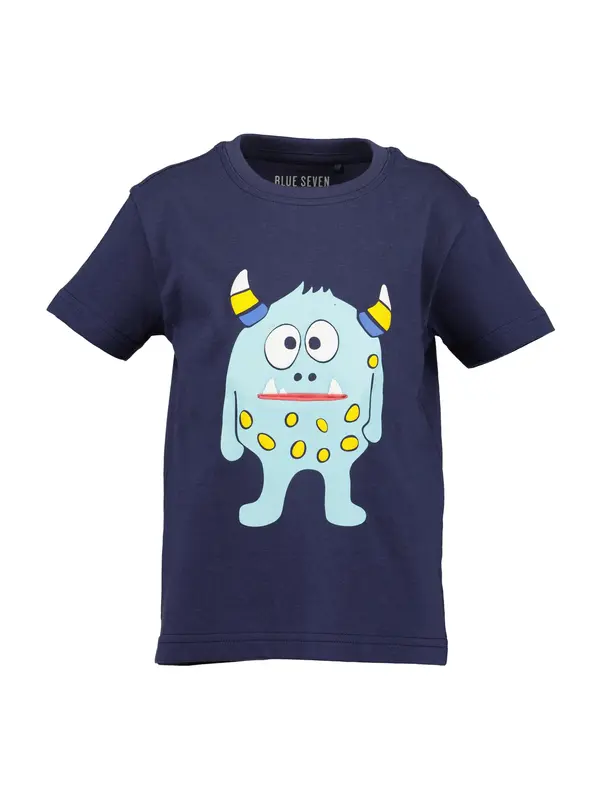 BLUE SEVEN BLUE SEVEN Majica  morsko plava / pastelno plava / žuta / bijela