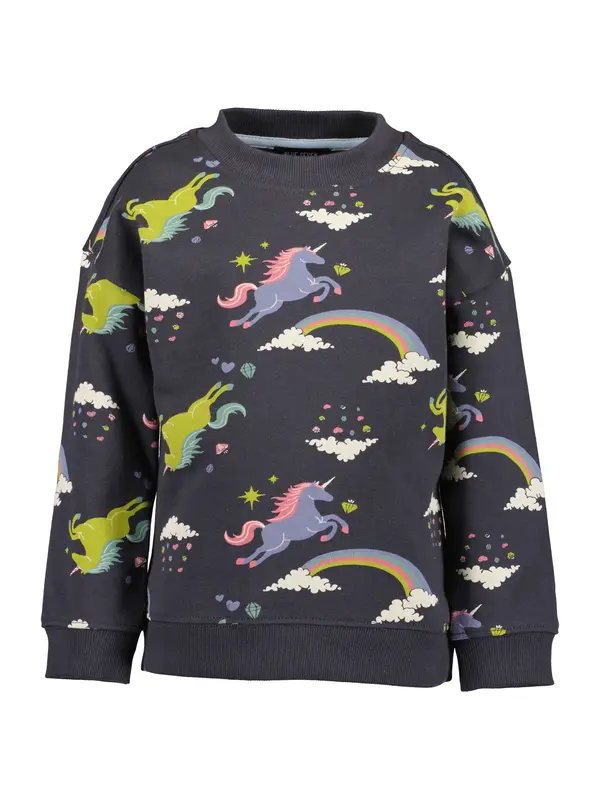 BLUE SEVEN BLUE SEVEN Sweater majica  antracit siva / ljubičasta / roza / bijela