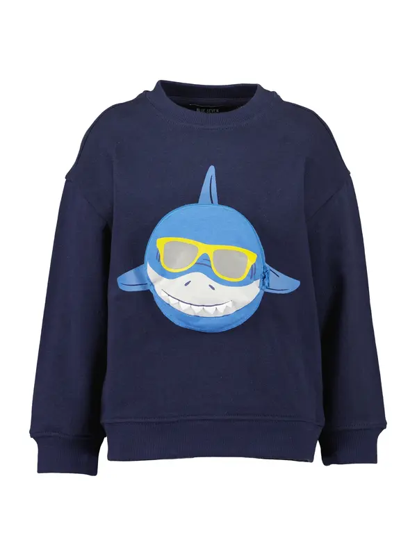 BLUE SEVEN BLUE SEVEN Sweater majica  mornarsko plava / svijetloplava / bijela