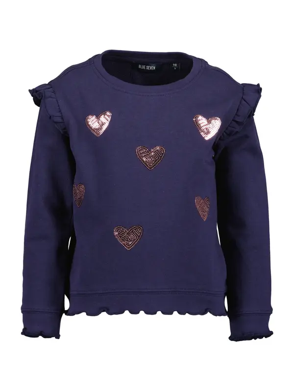 BLUE SEVEN BLUE SEVEN Sweater majica  morsko plava / svijetloroza / bordo