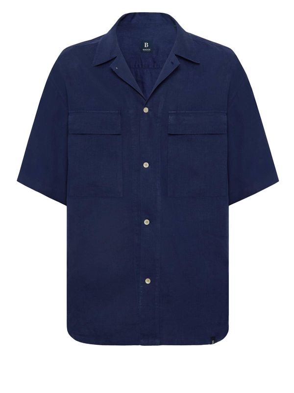 Boggi Milano Boggi Milano Košulja 'Camp'  plava / tamno plava