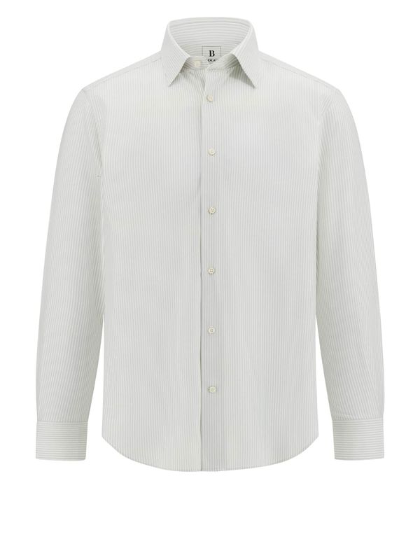 Boggi Milano Boggi Milano Košulja  svijetlosiva / bijela