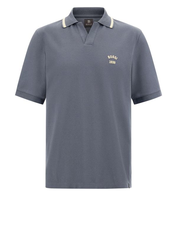 Boggi Milano Boggi Milano Majica  tamo siva / bijela