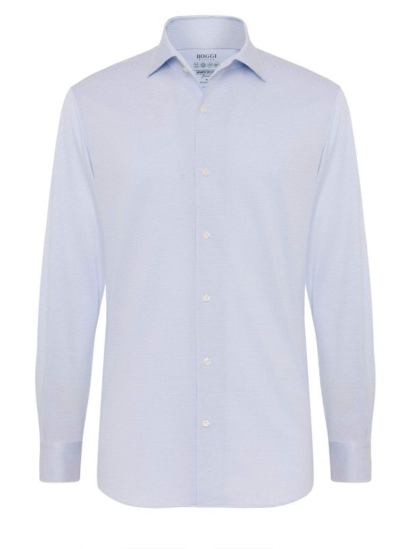 Boggi Milano Boggi Milano Poslovna košulja 'Japanese'  azur / prljavo bijela