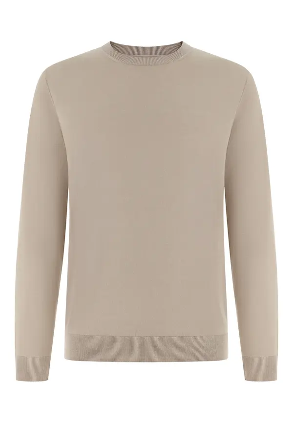Boggi Milano Boggi Milano Prsluk od odijela ' Crew Neck Jumper in Superfine Wool '  pijesak