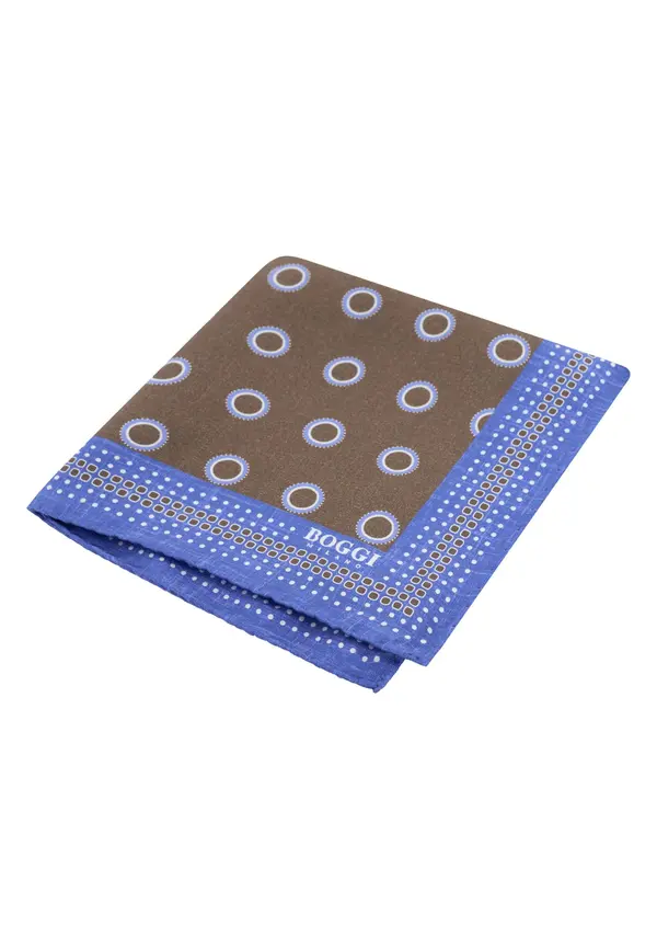 Boggi Milano Boggi Milano Ručnik  kraljevsko plava / taupe siva / bijela
