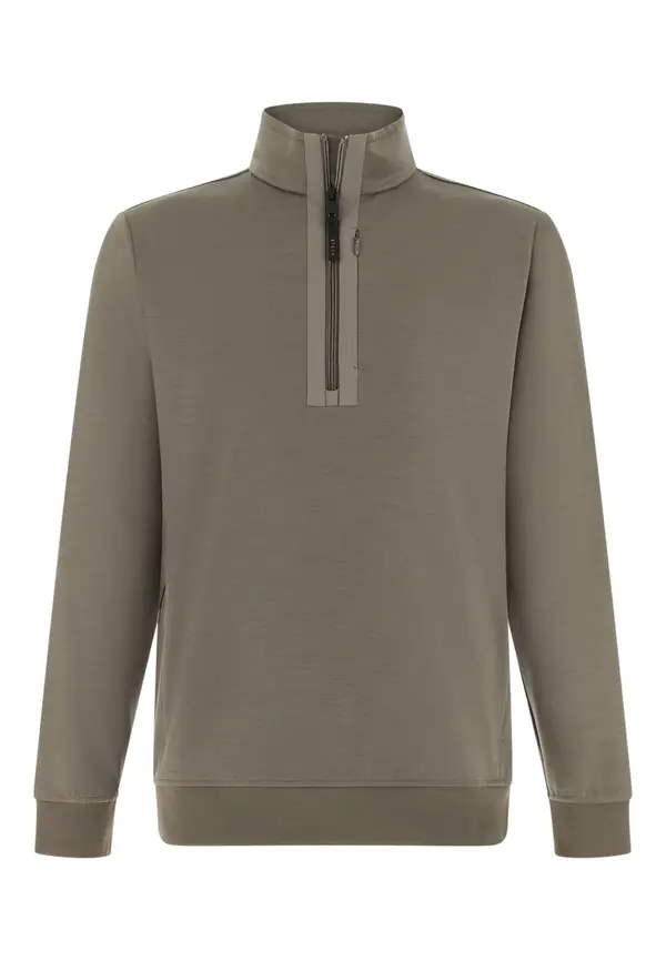 Boggi Milano Boggi Milano Sweater majica 'B TECH'  taupe siva