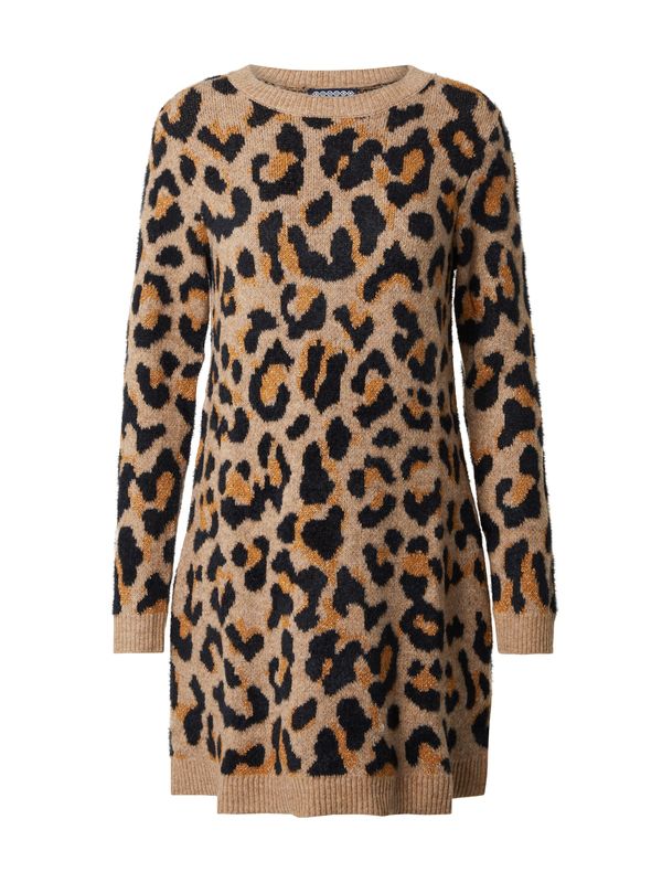 BONOBO BONOBO Pletena haljina  bež melange / zlatna / crna