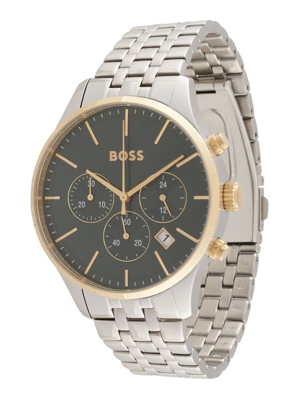BOSS BOSS Analogni sat 'AVERY'  zlatna / crna / srebro