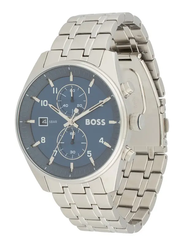 Boss BOSS Analogni sat 'Skytraveller'  mornarsko plava / srebro