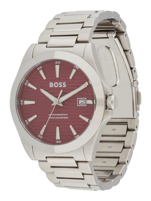BOSS BOSS Analogni sat 'STRIKE'  burgund / srebro
