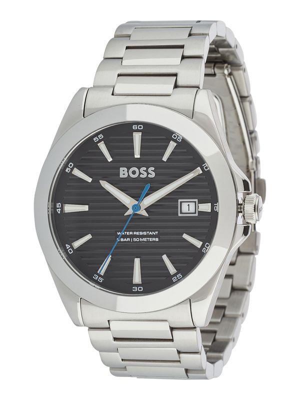 BOSS BOSS Analogni sat 'STRIKE'  crna / srebro