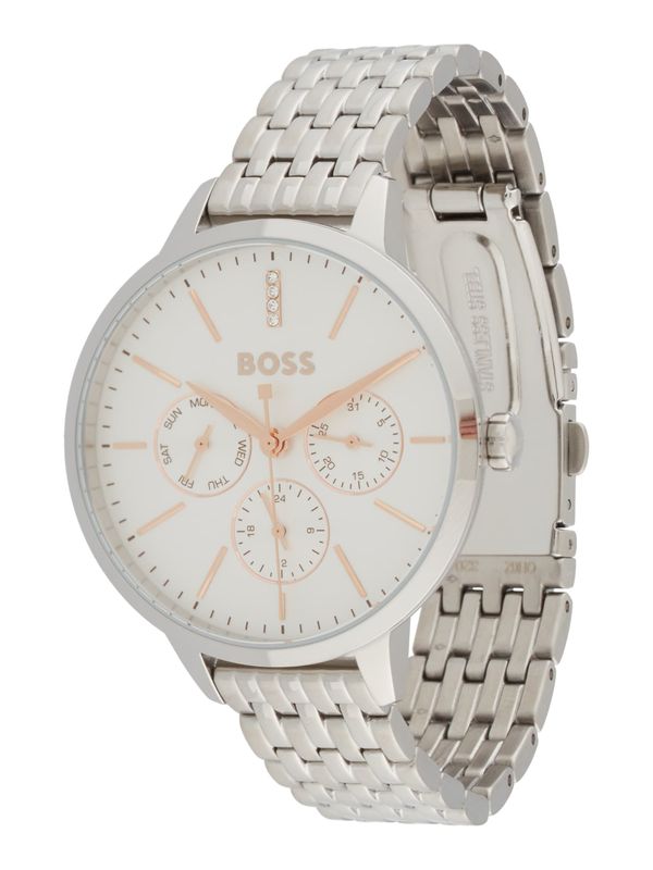 BOSS BOSS Analogni sat 'SYMPHONY'  zlatna / srebro / bijela